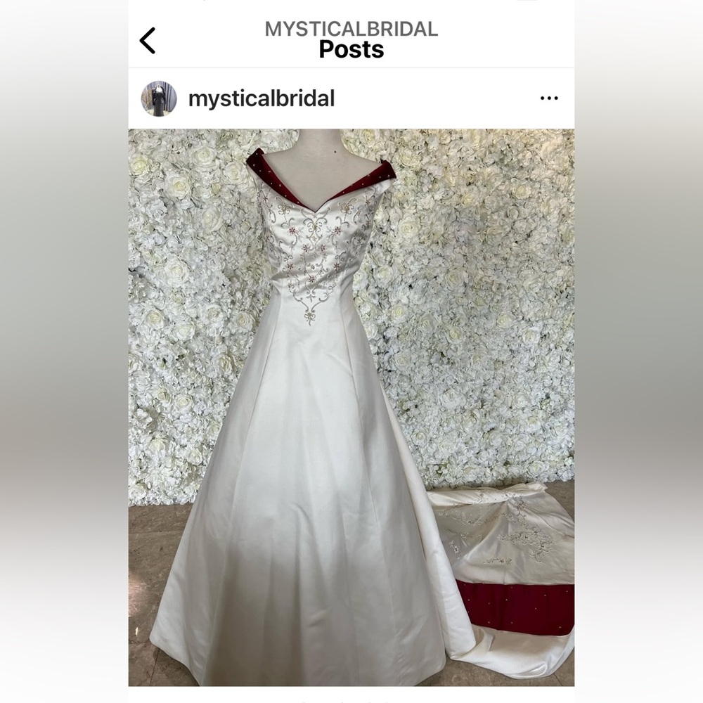 Elegant White Wedding Gown with Embellishments